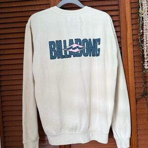 Billabong Men's Cream Crewneck Sweater
